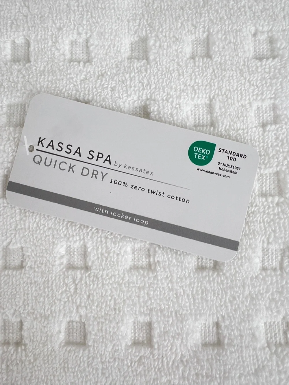 Kassa Spa Bath Towels White Soft Plush Cotton Zero Twist Quick Dry 2 Pc NEW